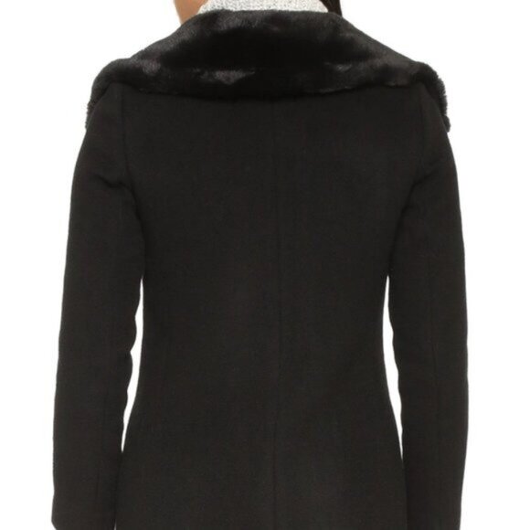 Club Monaco Wool Winter Jacket Rocio Faux Fur - Picture 11 of 13